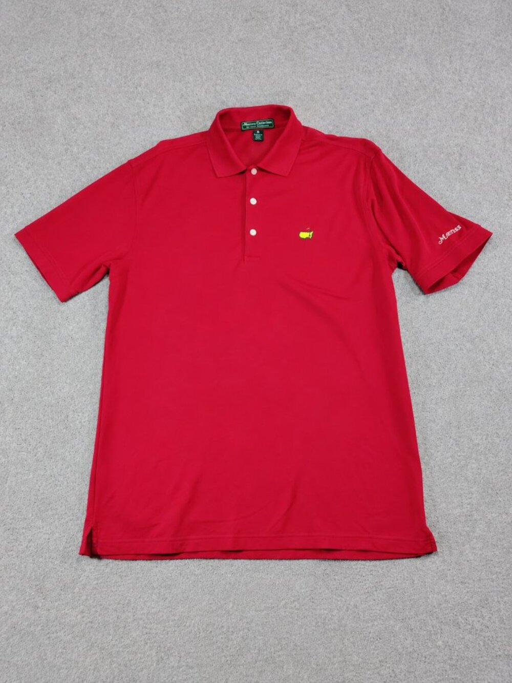 Masters Collection Polo Shirt Mens M Red Pima Cotton Golf Embroidered Logo